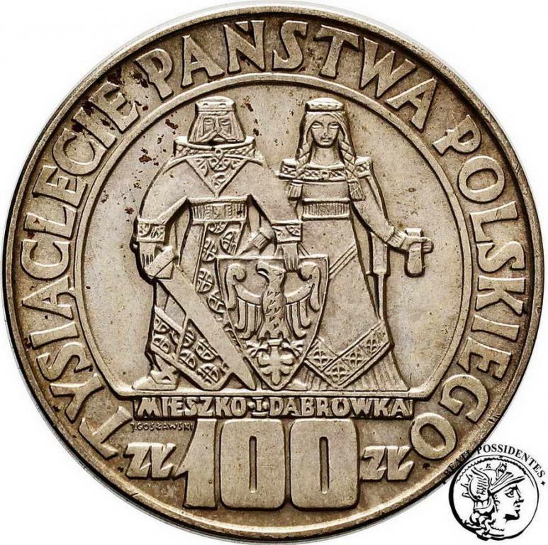 PRL 100 złotych 1966 Millenium st. 2