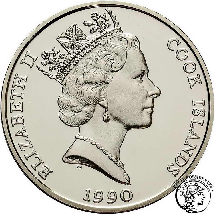 Wyspy Cooka Elżbieta II 50 Dolarów 1990 st. L