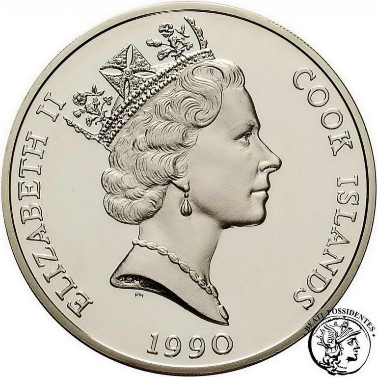 Wyspy Cooka Elżbieta II 50 Dolarów 1990 st. L