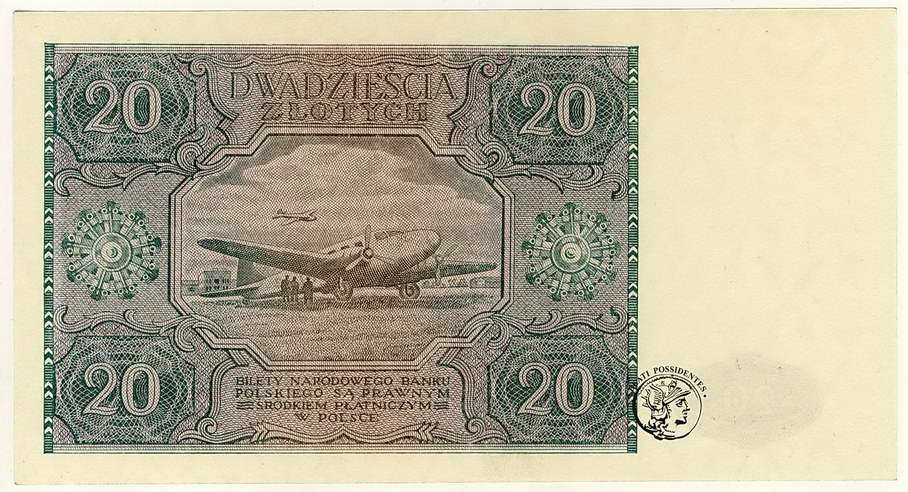 Polska 20 złotych 1946 seria B st. 1-