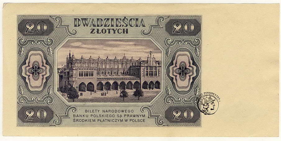 Polska 20 złotych 1948 seria BL st. 2