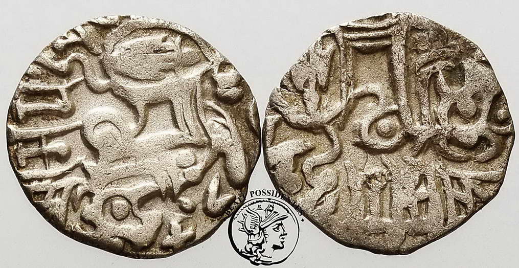 Indie staroż monety srebrne lot 2 szt st. 3
