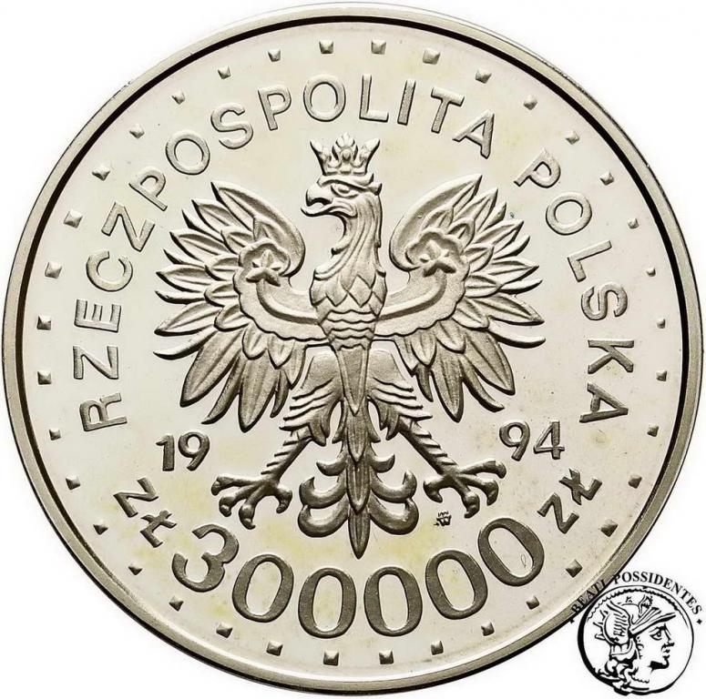 Polska III RP 300 000 zł 1994 M. Kolbe st. L-