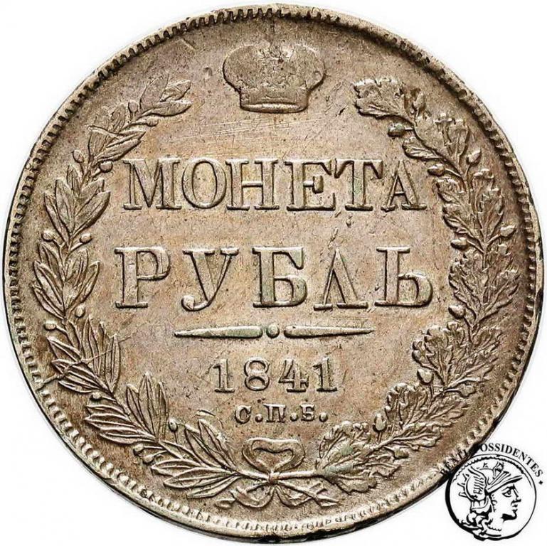 Rosja Mikołaj I Rubel 1841 NG  st. 3+