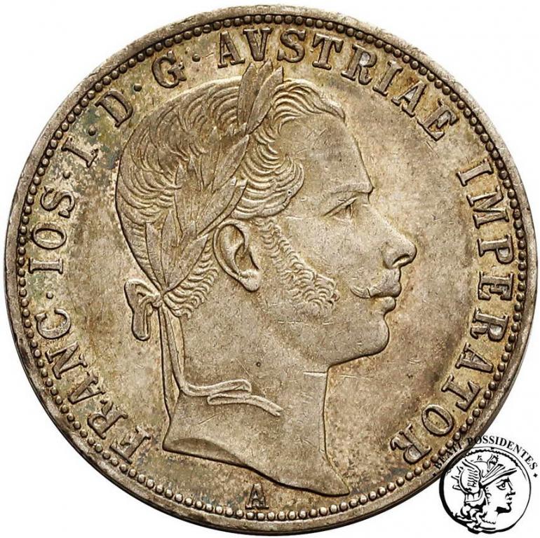 Austria 1 floren 1860 A FJ I st.1-/2+