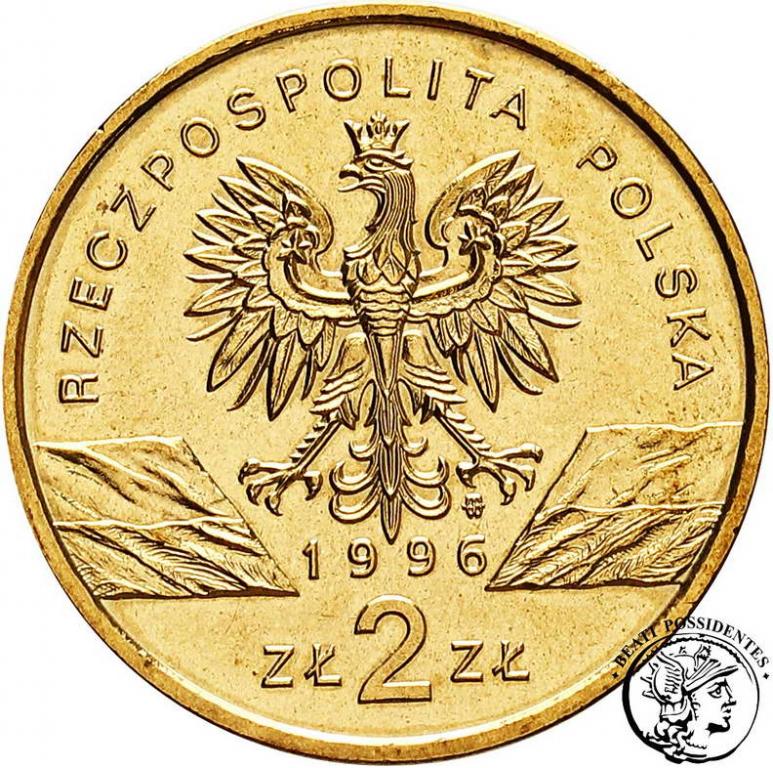Polska III RP 2 złote 1996 Jeż st.1