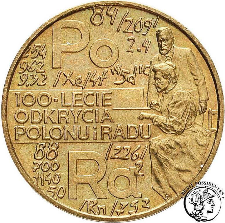 Polska III RP 2 złote 1998 Polon i Rad st.2+