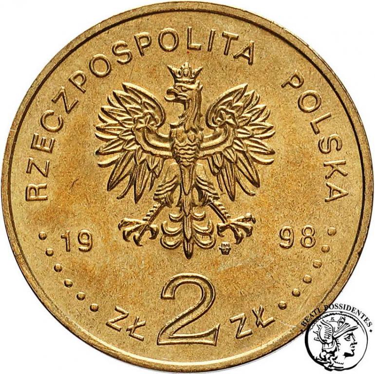 Polska III RP 2 złote 1998 Polon i Rad st.2+