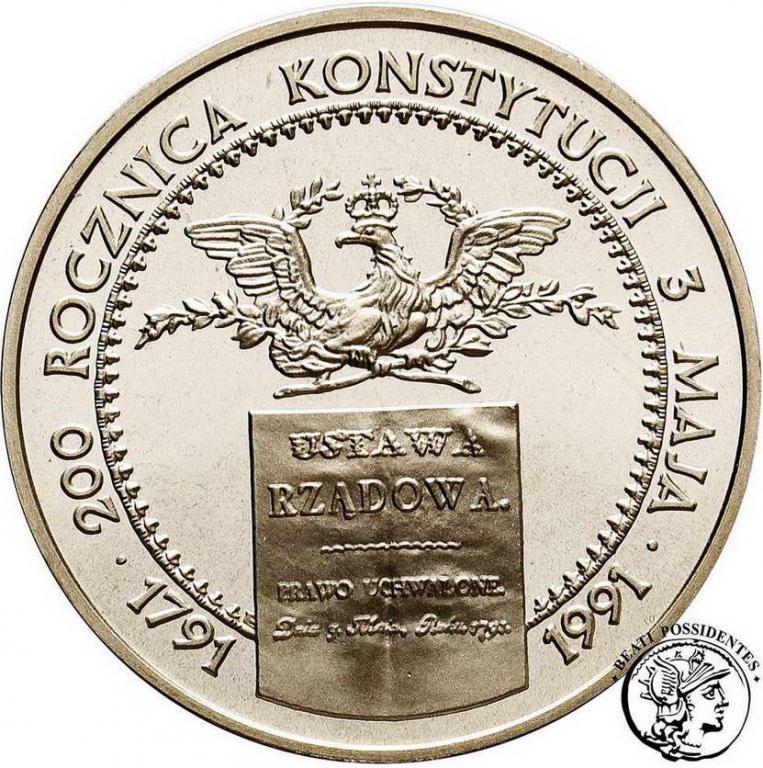 Polska III RP 200 000 zł 1991 Konstytucja st.L