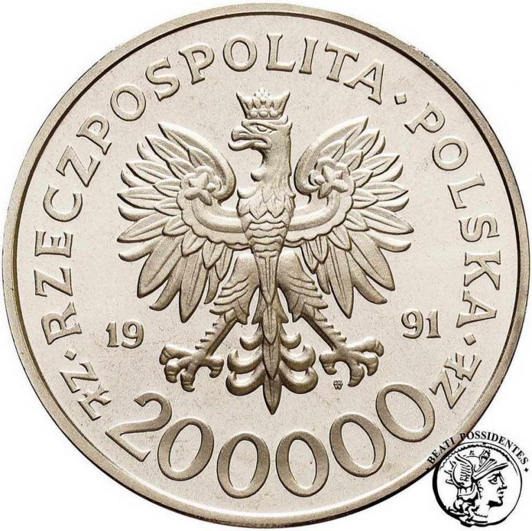 Polska III RP 200 000 zł 1991 Konstytucja st.L