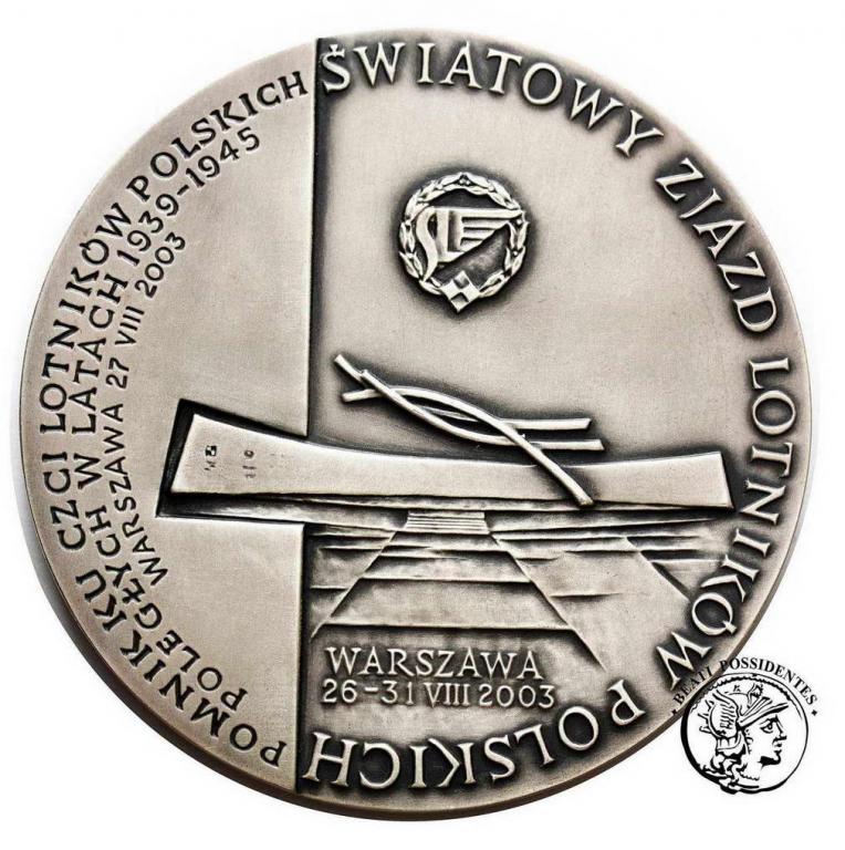 Polska medal 2003 SREBRO lotnictwo polskie st.1-