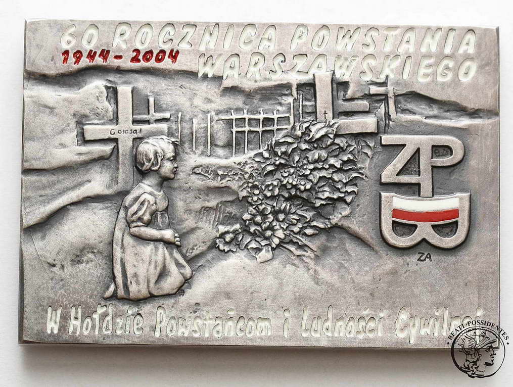 Polska plakieta - medal 2004 Powstanie Warszawskie