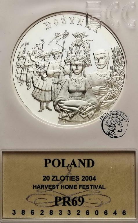 Polska III RP 20 złotych 2004 Dożynki GCN PR69