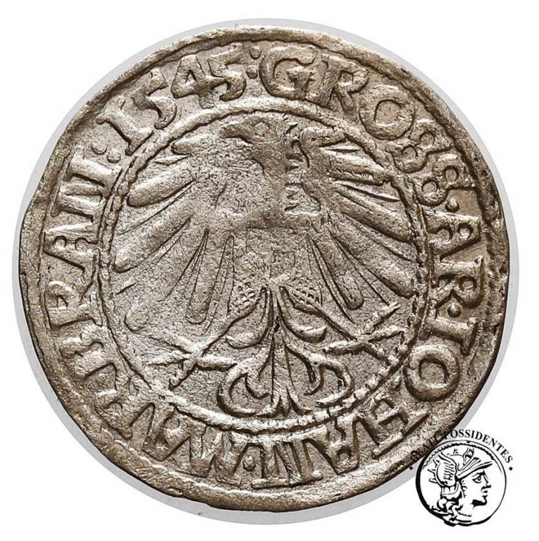 Śląsk Księstwo Krośnieńskie grosz 1545 st.3+