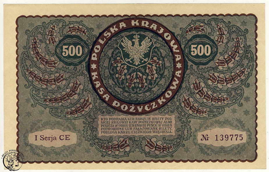 Polska 500 Marek Polskich 1919 seria CE st.1-