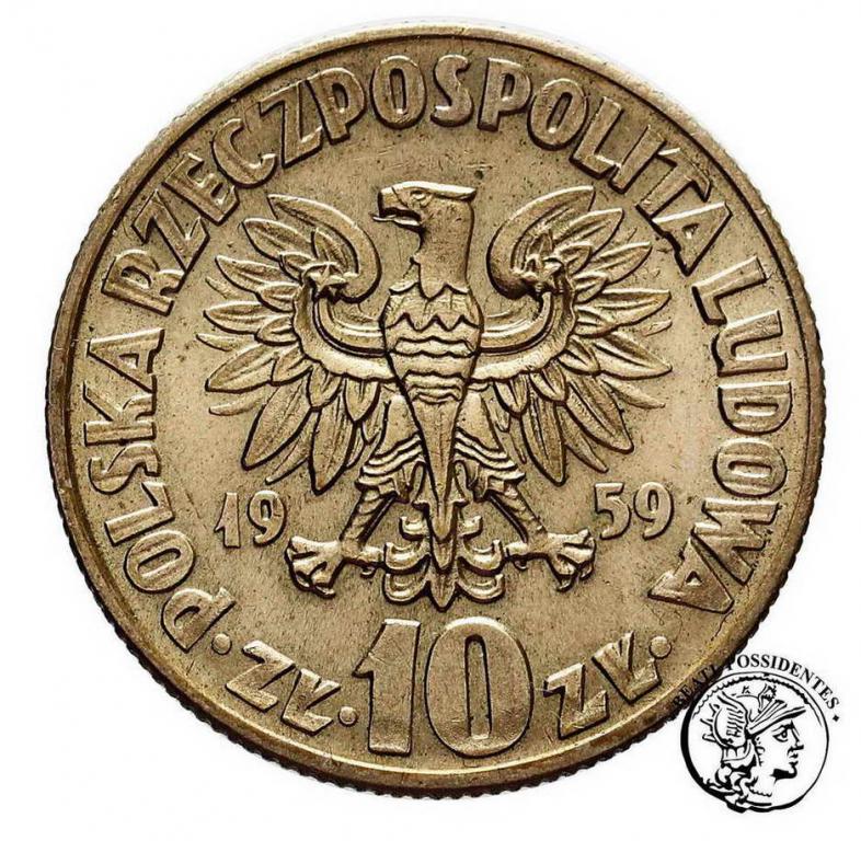 Polska PRL 10 złotych 1959 Kopernik st.1-