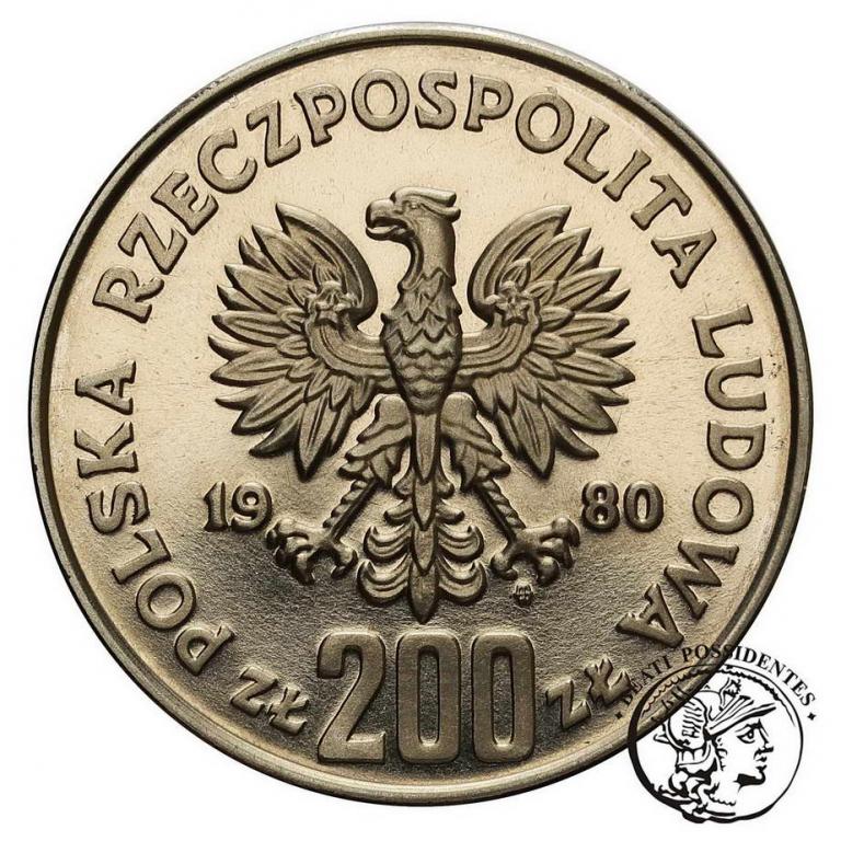 PRÓBA Nikiel 200 złotych 1980 Odnowiciel st.L/L-