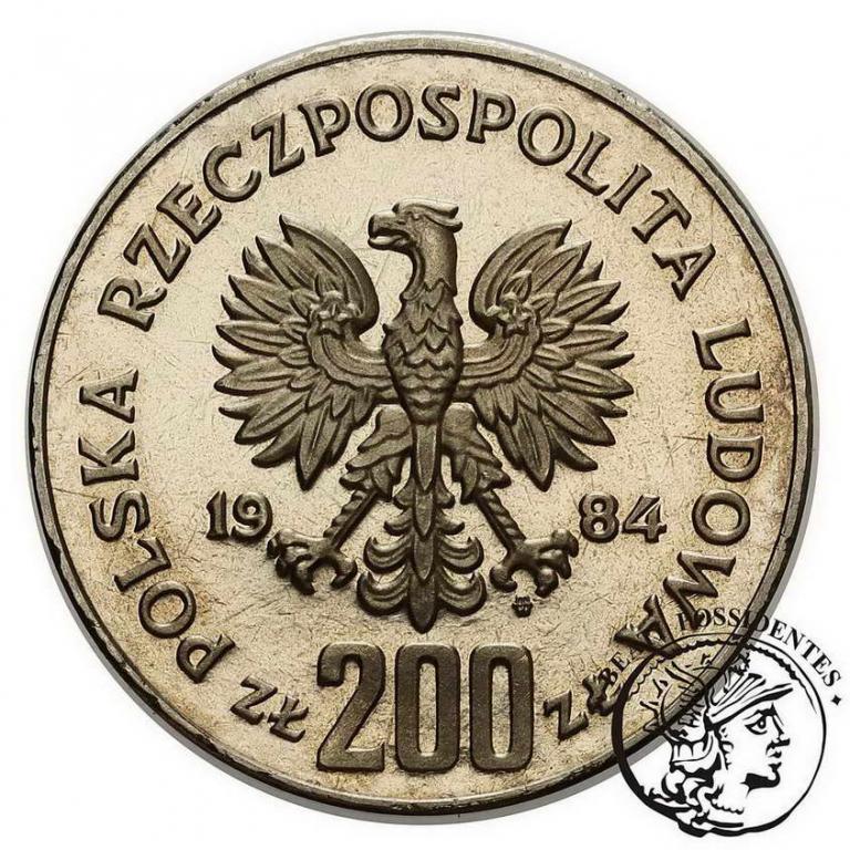 PRÓBA Nikiel 200 złotych 1984 Sarajewo st.L/L-