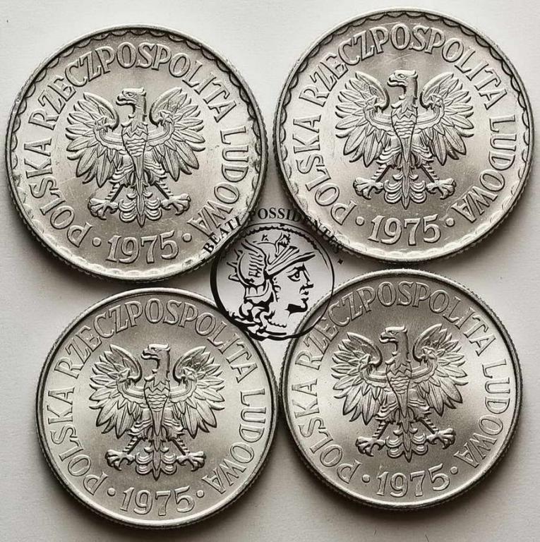 Polska zestaw 2x1 złoty 2x 50 groszy 1975 st. 1