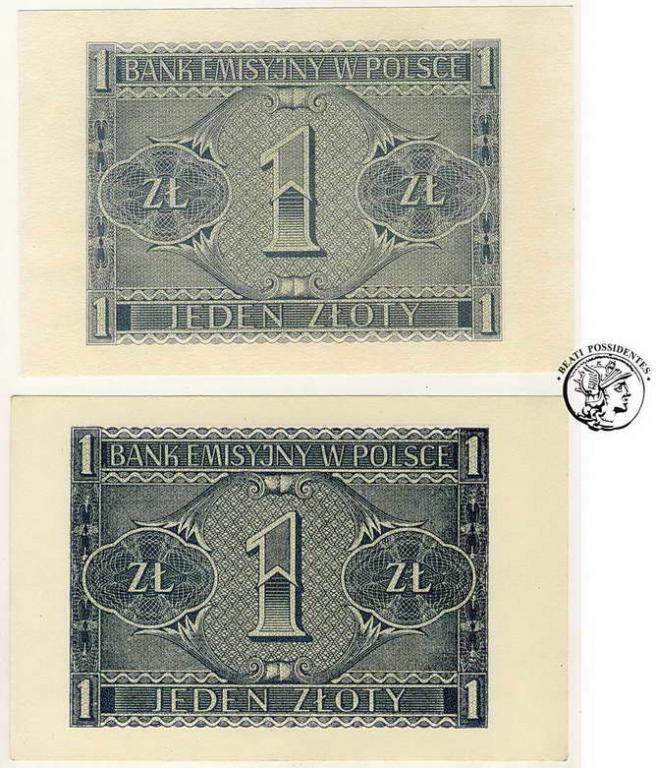 Polska 1 złoty 1940 i 1 złoty 1941 st. 1/1-