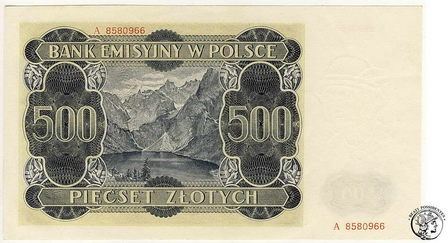 Polska 500 złotych 1940 Góral st. 2