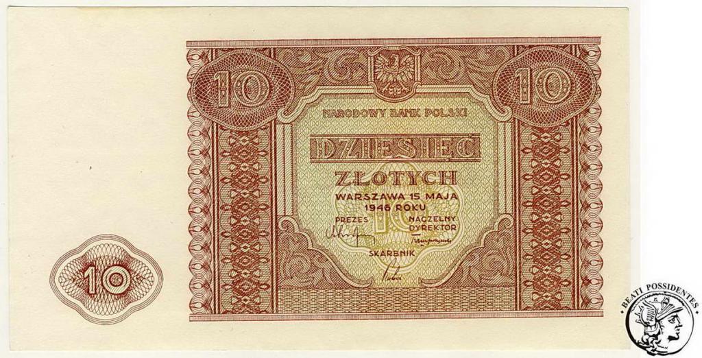 Polska 10 złotych 1946 st. 1-