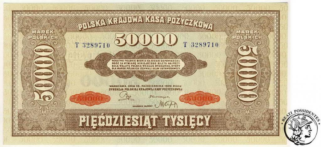 Polska 50000  Marek Polskich 1922 seria T  st. 2-