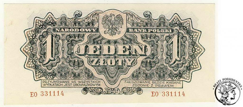 Polska 1 złoty 1944 st. 1/1-