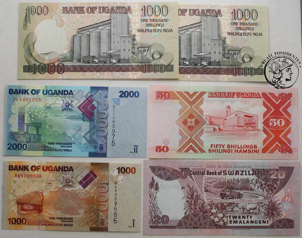 Lot banknotów Afryka różne kraje 23 szt st. 1