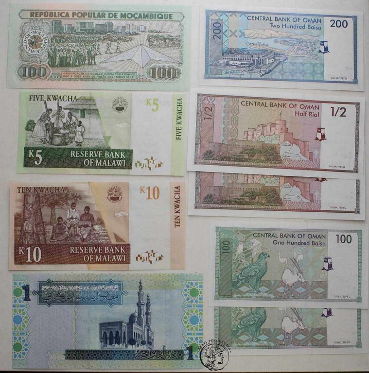 Lot banknotów Afryka różne kraje 18 szt st. 1