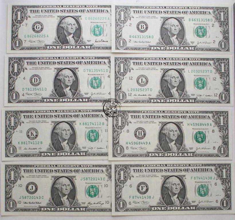 USA 31 dolarów lot banknotów 14 sztuk st. 1