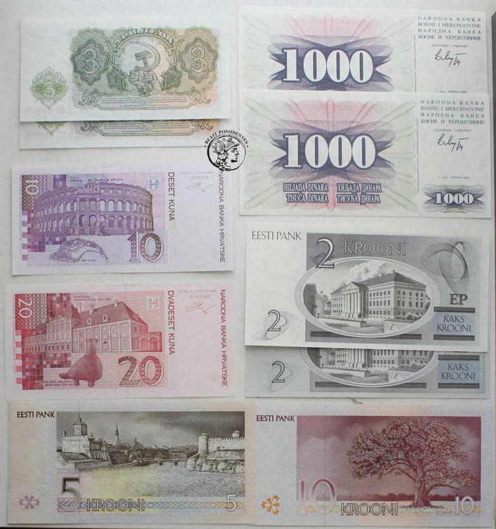 Europa lot banknotów różne kraje 23 szt st. 1