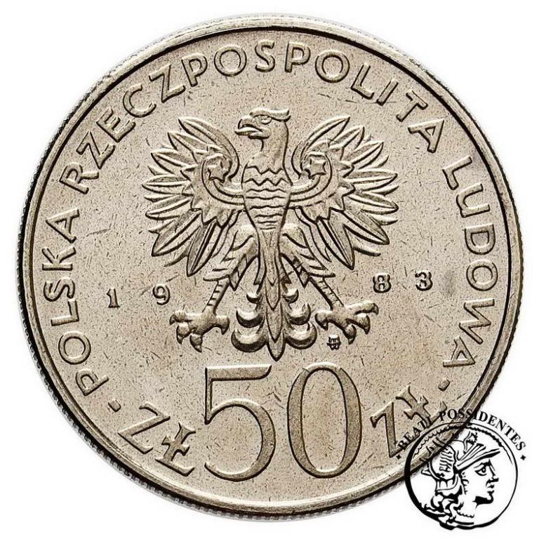 PRL PRÓBA Nikiel 50 złotych 1983 Sobieski st.L