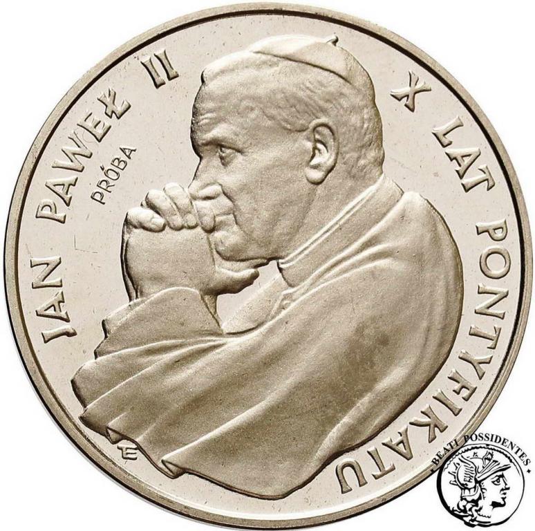 PRÓBA Nikiel 10 000 złotych 1988 Jan Paweł II st.L