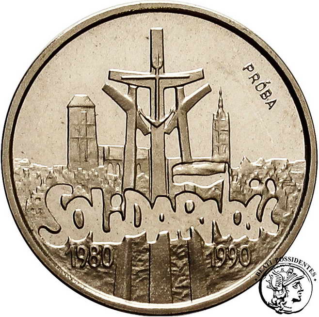 PRÓBA Nikiel 20 000 złotych 1990 Solidarność st.L