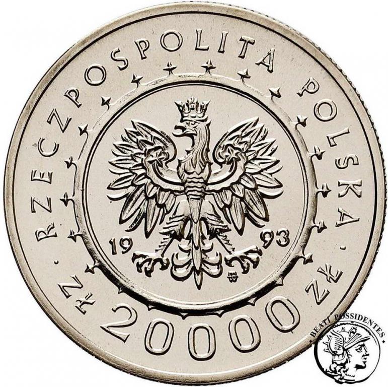 PRÓBA Nikiel 20 000 złotych 1993 Łańcut st.L