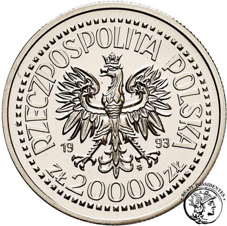 PRÓBA Nikiel 20 000 złotych 1993 Jagiellończyk stL