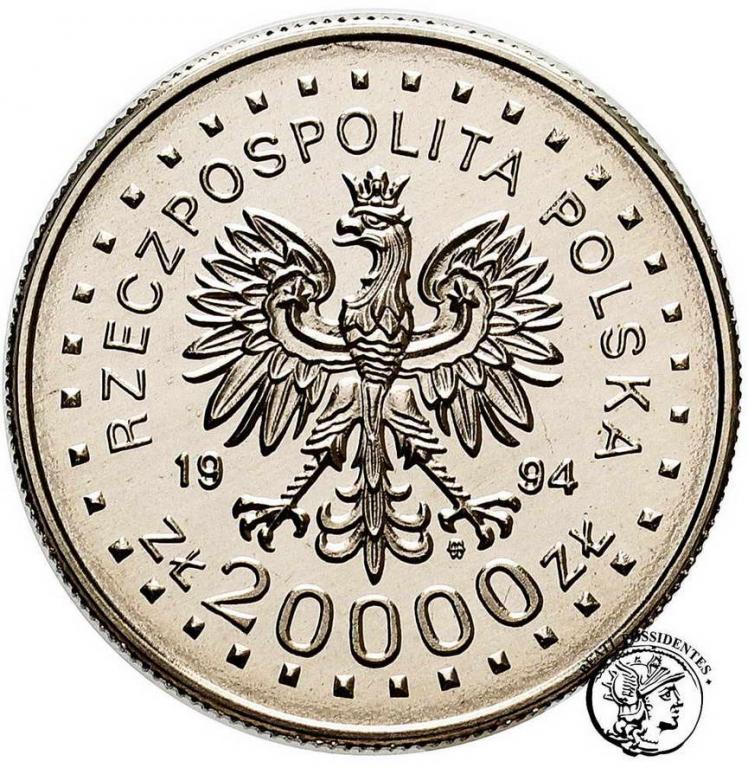 PRÓBA Nikiel 20 000 zł 1994 Kościuszkowskie st.L