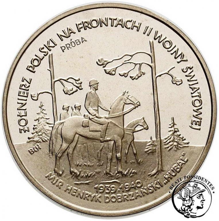 PRÓBA Nikiel 100 000 złotych 1991 Hubal st.L
