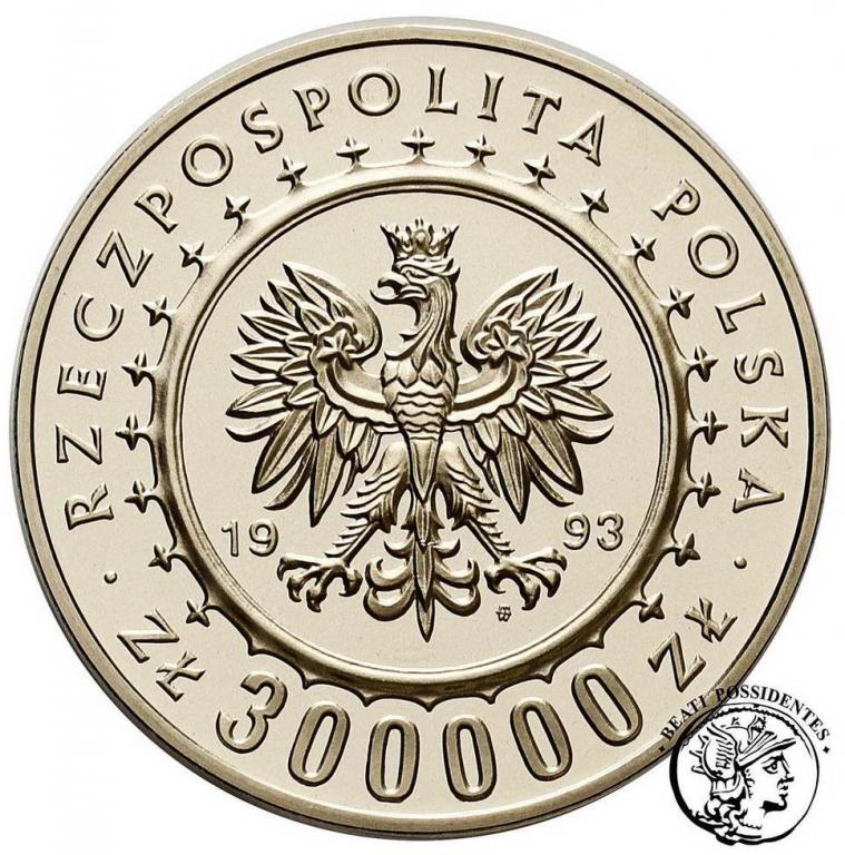 PRÓBA Nikiel 300 000 złotych 1993 Łańcut st.L
