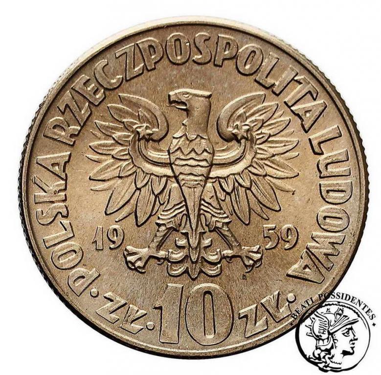 Polska PRL 10 złotych 1959 Kopernik st. 1