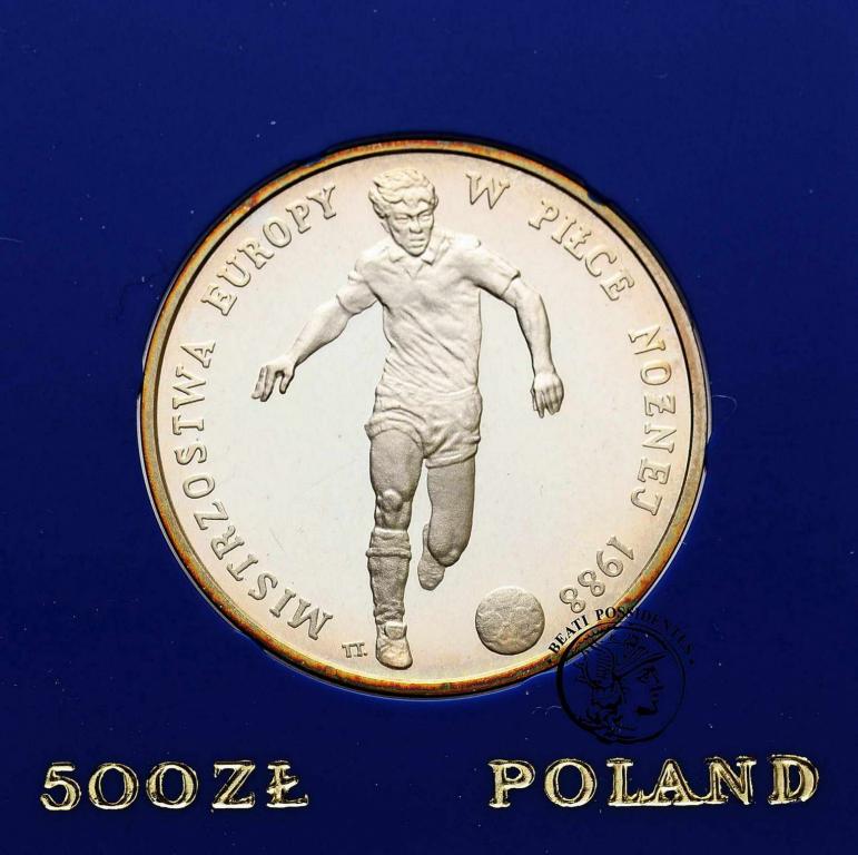 Polska PRL 500 złotych 1986 piłka st. L