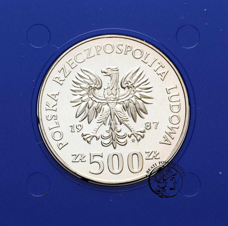 Polska PRL 500 złotych 1986 piłka st. L