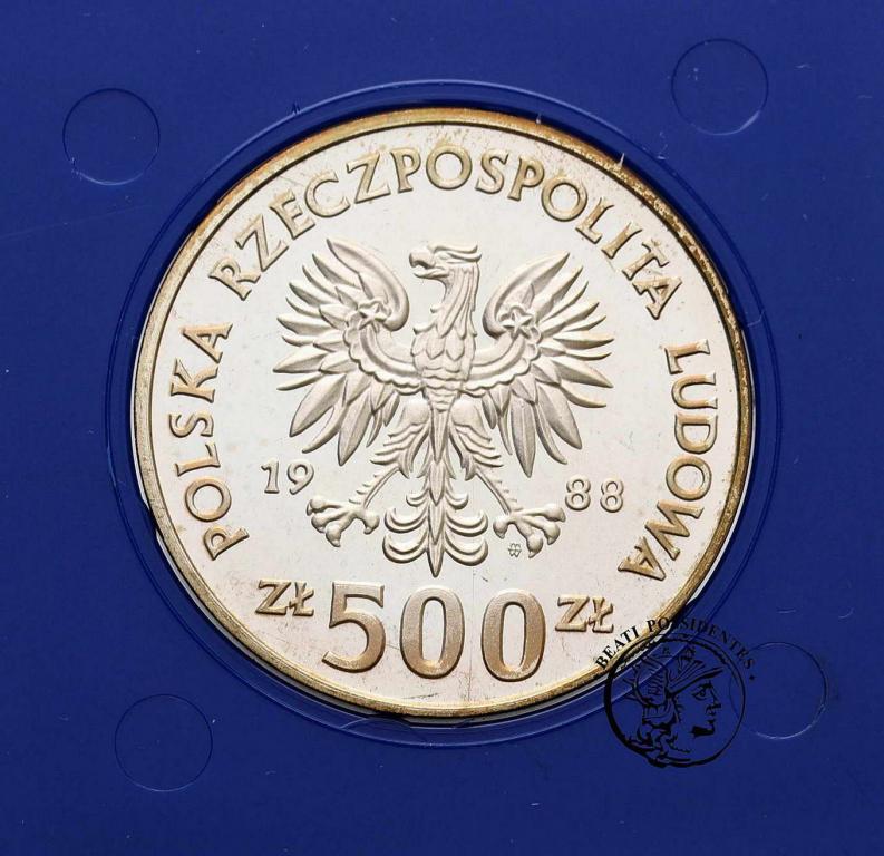 Polska PRL 500 złotych 1988 piłka nożna st. L