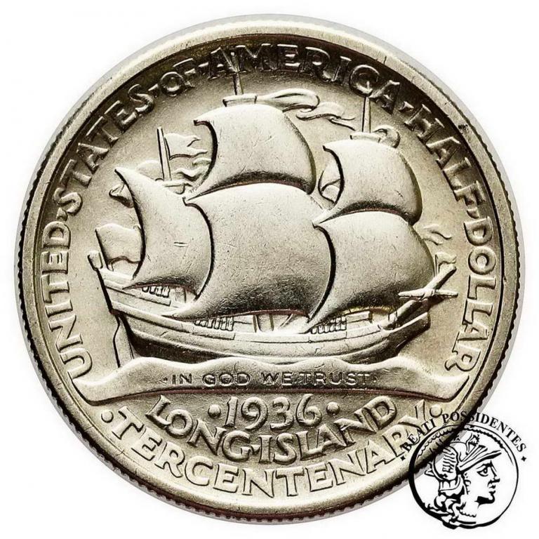 USA 1/2 dolara 1936 Long Island st. 2-