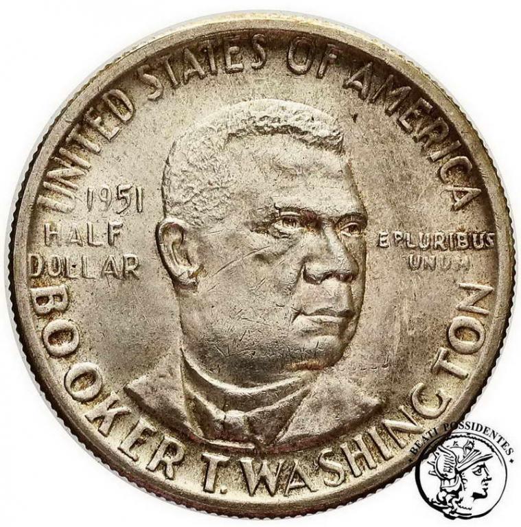 USA 1/2 dolara 1951 Booker T Washington st. 2