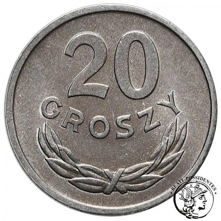 Polska PRL 20 groszy 1961 st. 2+
