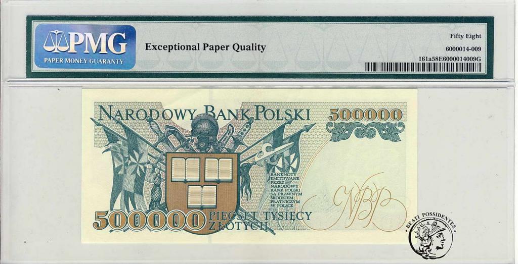 Polska 500 000 złotych 1993 seria R PMG58