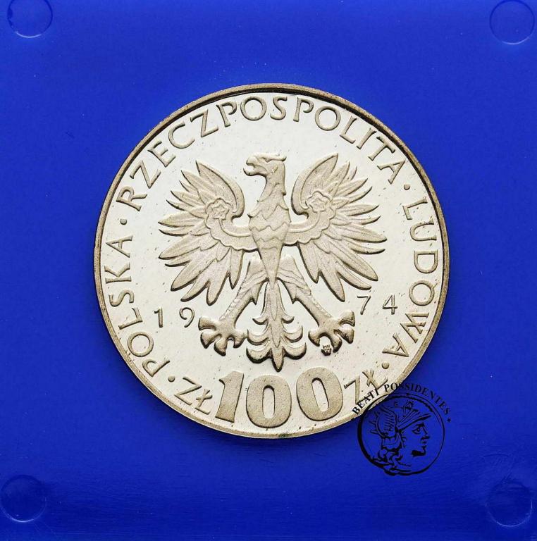 PRÓBA srebro 100 złotych 1974 Skłodowska st. L