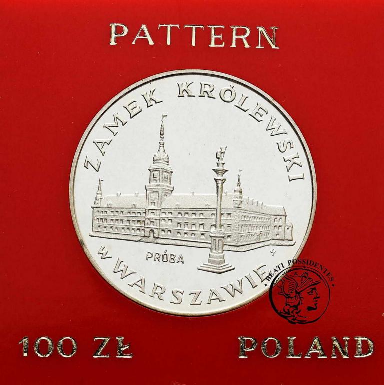 PRÓBA srebro 100 złotych 1975 Zamek Królewski stL-